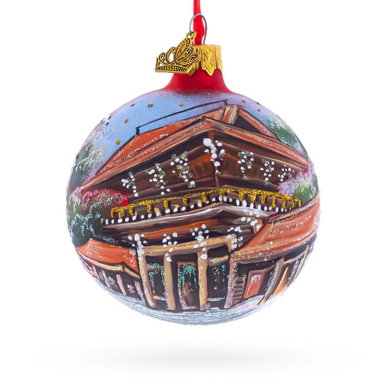 Meiji Jingu Shrine, Tokyo, Japan Glass Ball Christmas Ornament 3.25 Inches